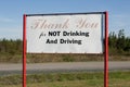 Drinking And Driving Sign Royalty Free Stock Photo