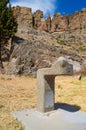 A drinking fountain in the desert at the John Day Fossil Beds National Monument, Oregon Royalty Free Stock Photo