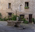 Drinking fountain in a medieval French village