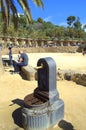 Drinking fountain in Park Guell,Barcelona