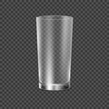 Drinking glass cup. Transparent vector glass illustration. Restaurant object for drink alcohol, water or any liquid. Empty crystal Royalty Free Stock Photo