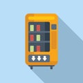 Drinking machine supply icon flat vector. Food snack Royalty Free Stock Photo