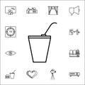 drinking in plastic cup icon. Cinema icons universal set for web and mobile Royalty Free Stock Photo