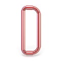 Drinking straw font Letter D 3D