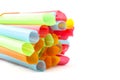 Drinking straw set of colorful plastic tubes Royalty Free Stock Photo