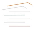 Drinking straw set isolated on white background  realistic illustration. Paper and plastic drinking straws  vector template Royalty Free Stock Photo