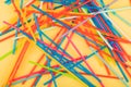 Drinking straws for colored background. Colorful plastic straws Royalty Free Stock Photo