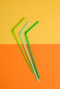 Drinking straws for colored background. Colorful plastic straws Royalty Free Stock Photo