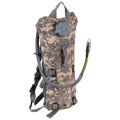 Drinking system for a soldier, backpack with digital camouflage, with a water tank and a hose, on a white background Royalty Free Stock Photo