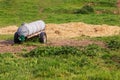 Drinking trough on a field