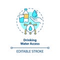 Drinking water access concept icon Royalty Free Stock Photo