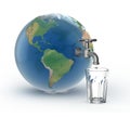 Drinking water crisis - eco concept Royalty Free Stock Photo