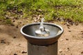 Drinking water fountain in the park close up Royalty Free Stock Photo