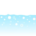 Drinking water fresh with bubbles abstract background vector ill