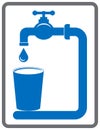 Drinking water tap icon vector illustration Royalty Free Stock Photo