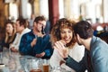 Drinks are always better with the best company. a couple enjoying a drink at a bar. Royalty Free Stock Photo