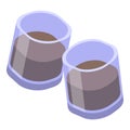 Drinks cheers icon, isometric style