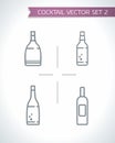 Drinks and Cocktails icon vector set