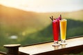 Drinks. Exotic Cocktails In Luxury Bar. Thailand On Background. Royalty Free Stock Photo