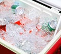 Drinks in Ice Chest Royalty Free Stock Photo
