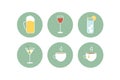 Drinks icon set