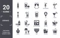 drinks icon set. include creative elements as coke, lagoon, pub, white russian drink, alcoholic drink, vodka filled icons can be