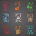Drinks menu icons - Latino style