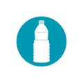 Drinks plastic bottle water hydration blue block style icon