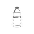 Drinks plastic bottle water hydration line style icon