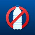 Drinks are prohibited flat vector icon. No drinks flat vector sign. Vector illustration.