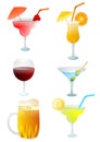 Drinks set Royalty Free Stock Photo