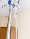 Drip on the background a hospital corridor concept Royalty Free Stock Photo