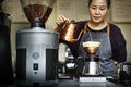 Drip Brew Pouring Coffee Cafe Barista Apron Concept