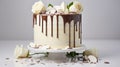 drip cake on white Royalty Free Stock Photo
