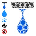 Drip Drop Icon - Contagious Composition And Additional Icons Royalty Free Stock Photo