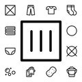 Drip dry, rectangle flat vector icon in laundry pack