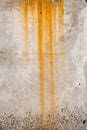 Drip of rust on concrete background