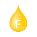 Drip vitamin F yellow icon 3D isolated on a white background.