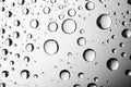 Dripped water on glass. Gray chrome abstract background Royalty Free Stock Photo