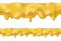 Dripping cheese seamless border Royalty Free Stock Photo