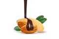 almond nuts with chocolate Royalty Free Stock Photo