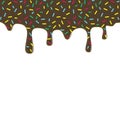 Dripping Chocolate Donut Glaze Background