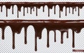 Dripping chocolate. Melt drip. 3d vector, seamless pattern Royalty Free Stock Photo