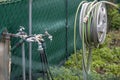 Dripping faucet in a garden Royalty Free Stock Photo