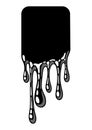 Dripping flowing slime. Toxic mucus smudges drips. Leaking paint streak.