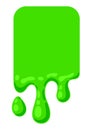 Dripping flowing slime. Toxic mucus smudges drips. Leaking paint streak.