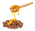 hazelnuts with honey Royalty Free Stock Photo