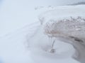 Dripping Icicle Ice on Frozen Lake Superior Winter Nature Photograph Close-Up Outdoor Royalty Free Stock Photo