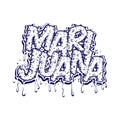 Dripping marijuana font lettering weed smoke illustrations silhouette