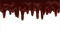Realistic flows of liquid chocolate. Royalty Free Stock Photo